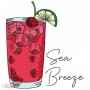 Sea Breeze Cocktail Embroidery Design
