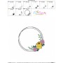 Bee Floral Frame - 7 Embroidery Design