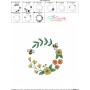 Bee Floral Frame - 6 Embroidery Design