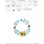 Bee Floral Frame - 4 Embroidery Design