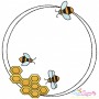 Bee Floral Frames Embroidery Design Bundle