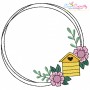 Bee Floral Frames Embroidery Design Bundle