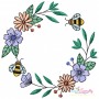 Bee Floral Frames Embroidery Design Bundle