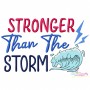Stronger Than The Storm Motivational Quote Embroidery Design