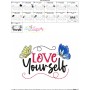 Love Yourself Motivational Quote Embroidery Design