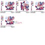 4th of July Gnome Couple Embroidery Design