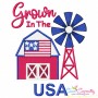 4th of July Red Barn Farmhouse Embroidery Design