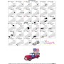 4th of July Vintage Truck With Flag Embroidery Design
