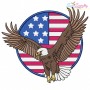 4th of July Bald Eagle Embroidery Design