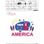 4th of July Camper Machine Embroidery Design