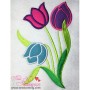 Tulip Flowers Applique Design Pattern-2