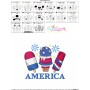 4th of July Ice Cream Trio Embroidery Design