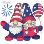 4th of July Patriotic Embroidery Design Bundle