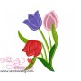 Tulip Flowers Applique Design Pattern-4