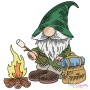 Camping Gnome-10 Embroidery Design
