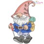 Camping Gnome-6 Embroidery Design