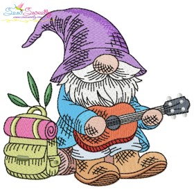 Camping Gnome-2 Embroidery Design