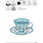 Artistic Tea Cup-10 Embroidery Design