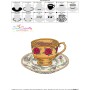 Artistic Tea Cup-9 Embroidery Design