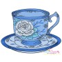 Artistic Tea Cup-8 Embroidery Design
