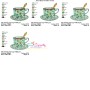 Artistic Tea Cup-4 Embroidery Design