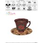 Artistic Tea Cup-3 Embroidery Design