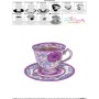 Artistic Tea Cup-1 Embroidery Design