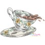 Artistic Tea Cups Embroidery Design Bundle