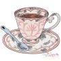 Artistic Tea Cups Embroidery Design Bundle
