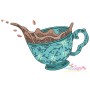 Artistic Teacup Embroidery Design Bundle