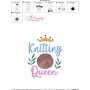 Knitting Queen Embroidery Design