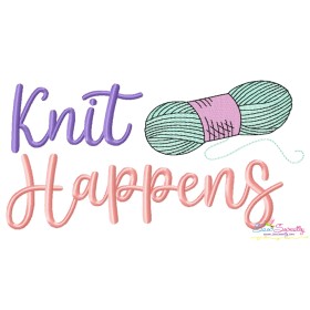 Knit Happens Embroidery Design