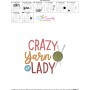Crazy Yarn Lady Embroidery Design