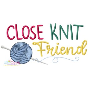 Close Knit Friends Embroidery Design