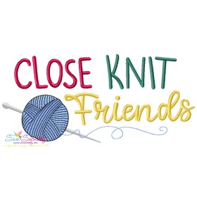 Close Knit Friends Embroidery Design