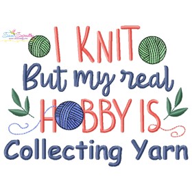 I Knit Embroidery Design