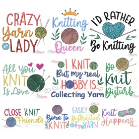 Knitting Embroidery Design Bundle