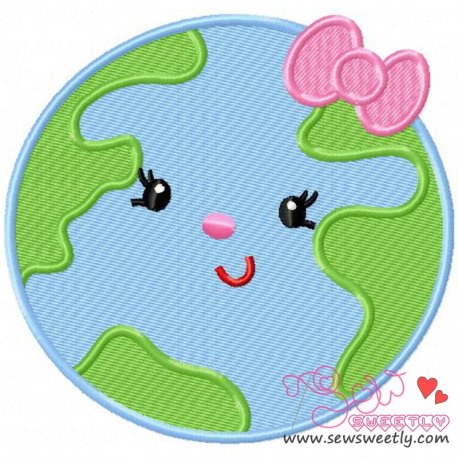 Earth Girl Embroidery Design Pattern-1