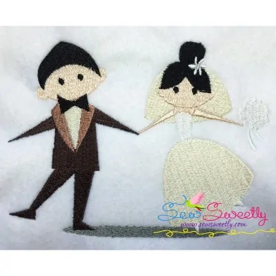 Happy Wedding-1 Embroidery Design Pattern-1
