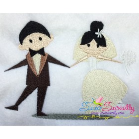 Happy Wedding-1 Embroidery Design Pattern-1