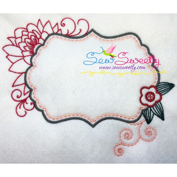 Floral Frame-1 Embroidery Design Pattern-1