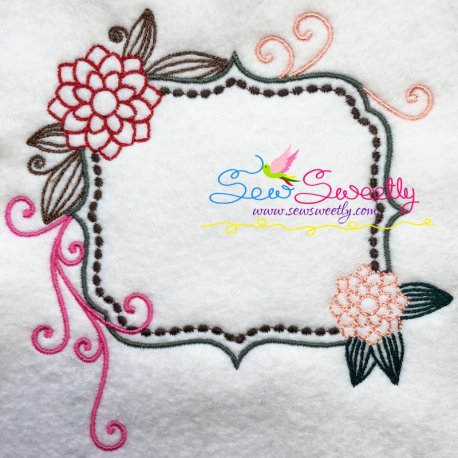 Floral Frame-4 Embroidery Design Pattern-1