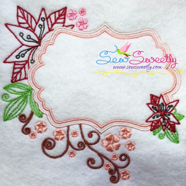 Floral Frame-5 Embroidery Design Pattern-1