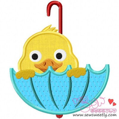 Duck Peeking Applique Design Pattern-1