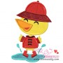 Duck Puddle Applique Design Pattern-1