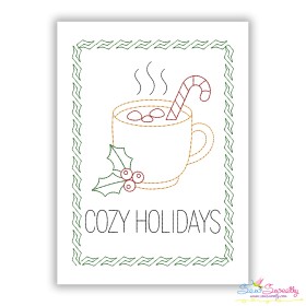 Cozy Holidays Cardstock Machine Embroidery Design