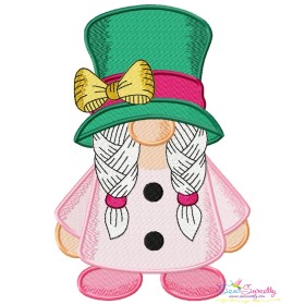 Christmas Gnome Girl - 1 Machine Embroidery Design