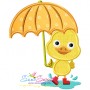 Duck Umbrella Applique Design Pattern-1