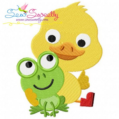 Frog Duck Embroidery Design Pattern-1