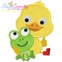 Frog Duck Applique Design Pattern-3